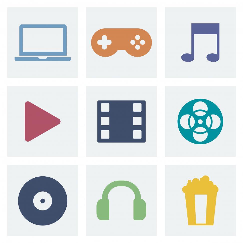 Get Free Stock Photos Of A Collection Of Music, Game And Movie 970x970 Get Free Stock Photos Of A Collection Of Music, Game And Movie