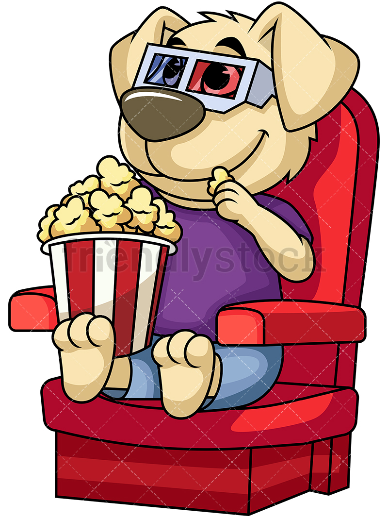Mascot Dog Watching Movie Cartoon Vector Clipart 800x1067 Mascot Dog Watching Movie Cartoon Vector Clipart