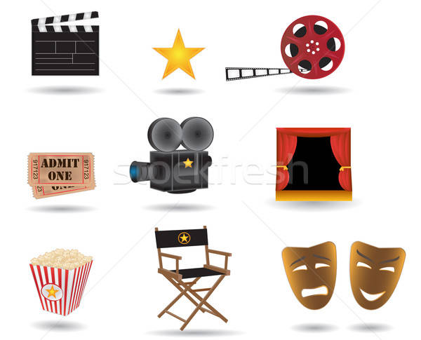 Movie Vector Icons Vector Illustration Slobodan Djajic 600x485 Movie Vector Icons Vector Illustration Slobodan Djajic