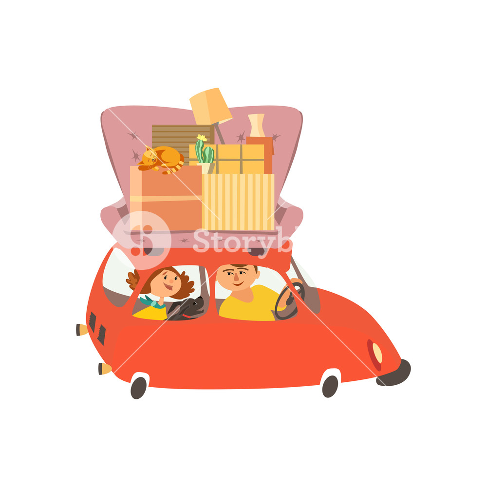 1000x1000 Move To New House Icon Young Couple Deliver Moving Boxes