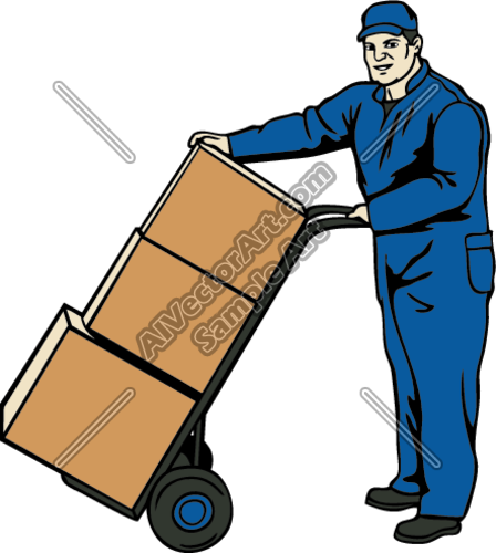 448x500 Moving Boxes Clipart