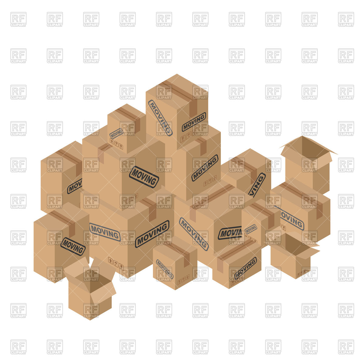 1200x1200 Cardboard Boxes, Paper Packaging For Things Vector Image
