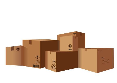 492x348 Corrugated Moving Boxes Clip Art, Vector Images Illustrations