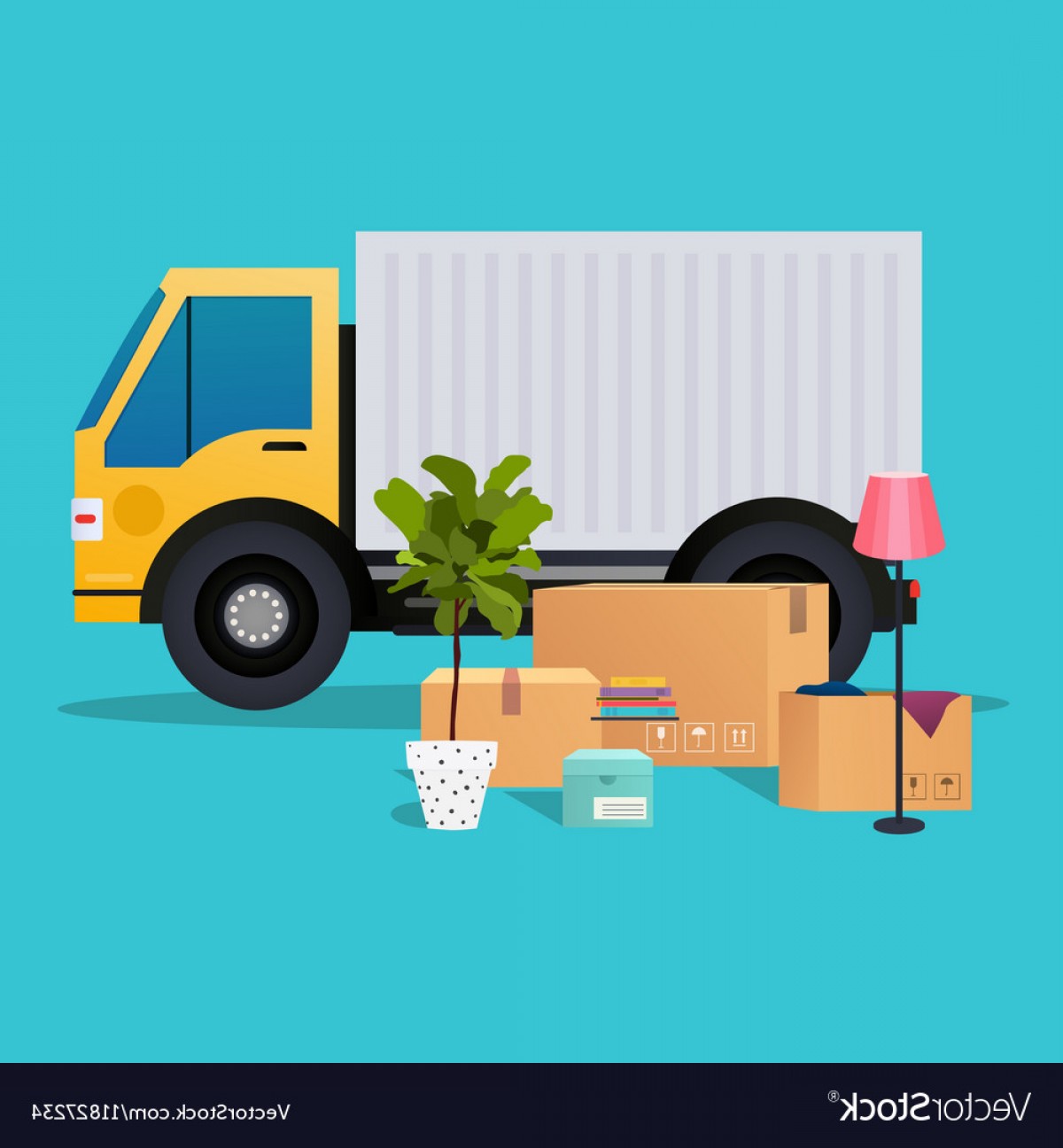 1200x1296 Moving Truck Vector Hoodamath