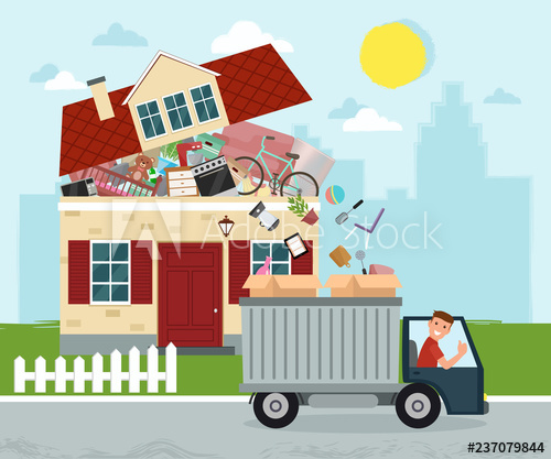 500x417 Moving House Staff Moving Out Of The House To Boxes In Truck