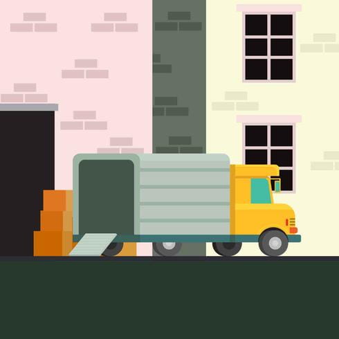 490x490 Moving Truck Illustration Vector Free Graphics