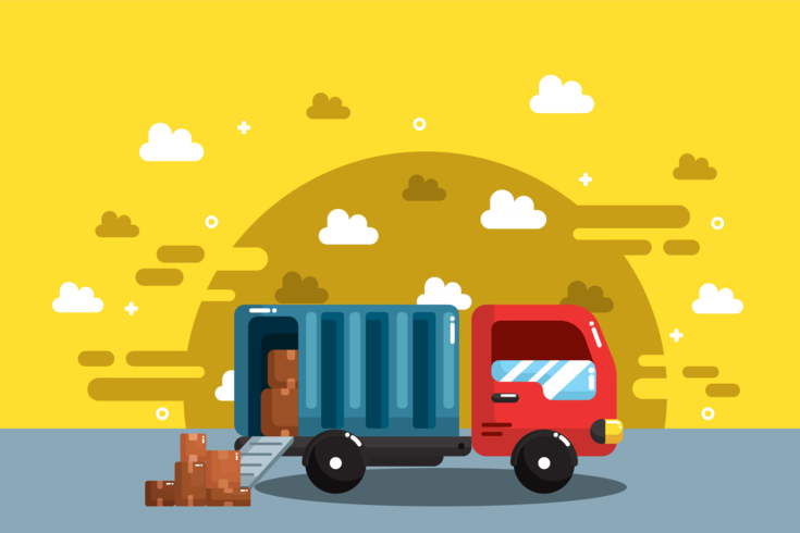 735x490 Moving Truck Vector Stock Images