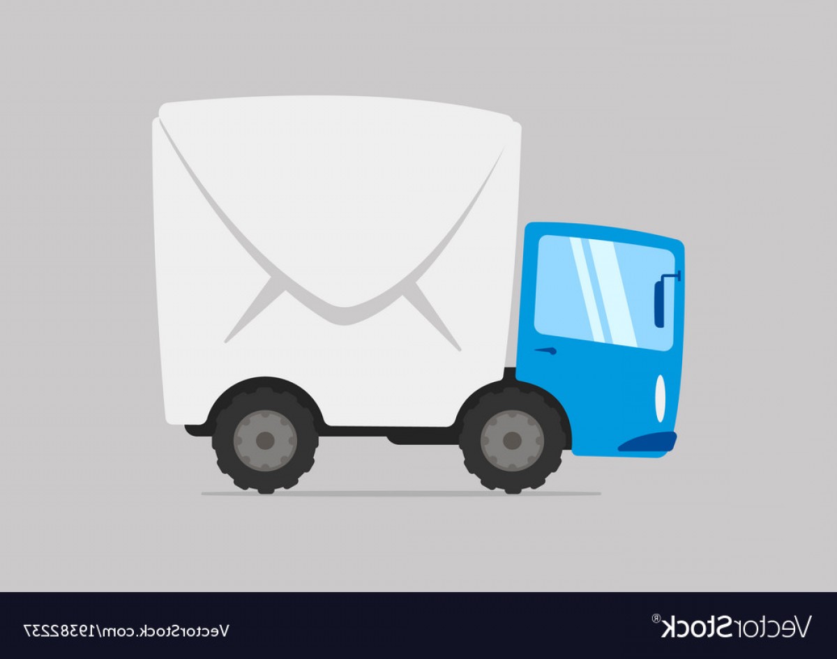 1200x945 Cartoon Mail Delivery Truck Vector Catchsplace