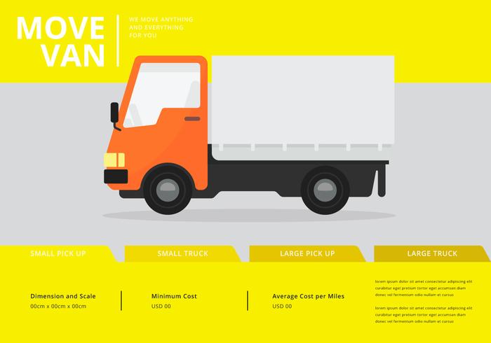 700x490 Moving Van Or Truck Transport Or Delivery Illustration Vector