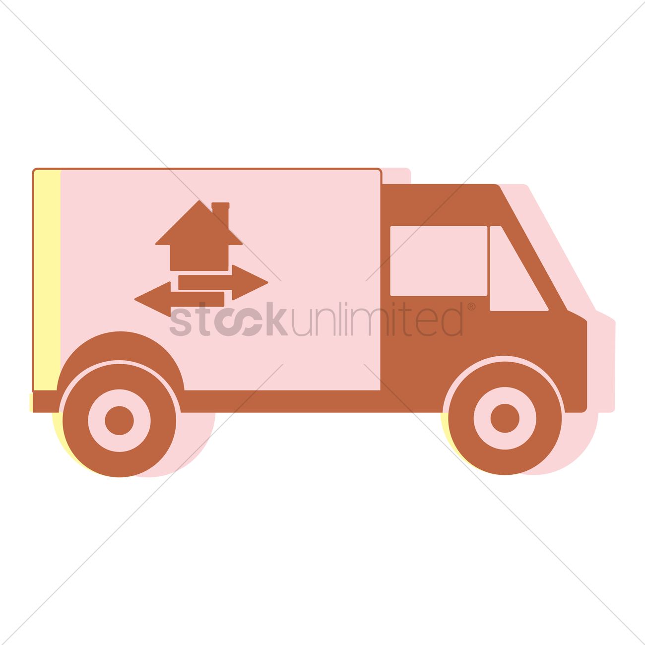 1300x1300 Moving Truck Vector Image