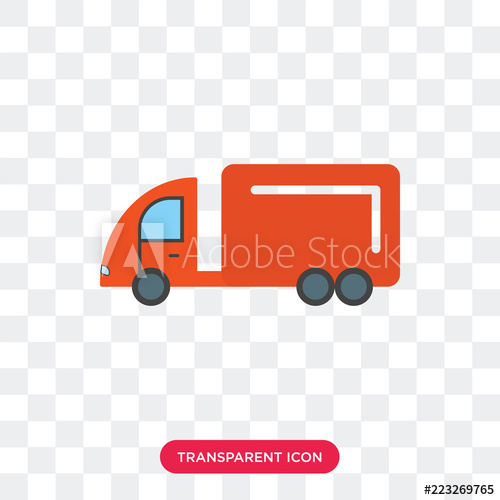 500x500 Moving Truck Vector Icon Isolated On Transparent Background