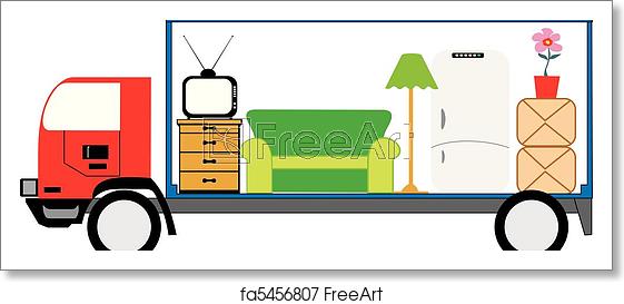 561x273 Free Art Print Of Moving Truck Moving Truck Vector Freeart