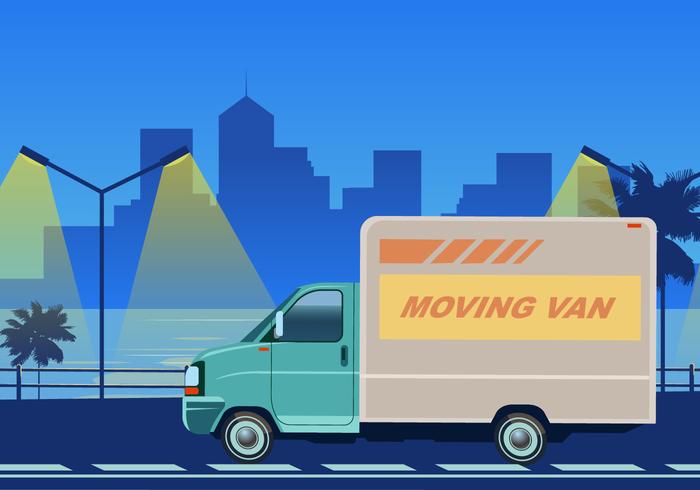 Moving Van For Transportation Cargo Vector 700x490 Moving Van For Transportation Cargo Vector