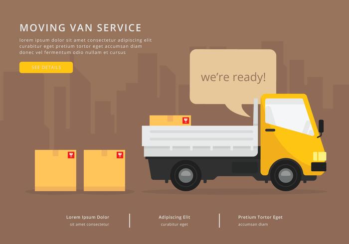 Moving Van Or Truck Transport Or Delivery Illustration Vector 700x490 Moving Van Or Truck Transport Or Delivery Illustration Vector