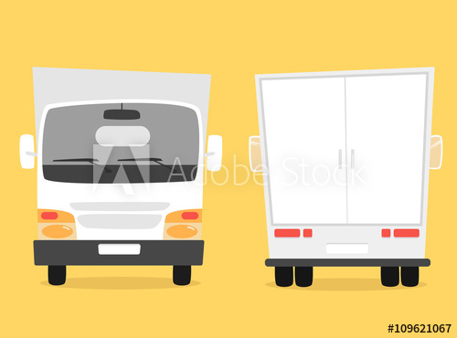 Set Of Cargo Truck Cartoon Vector Illustration Moving Van 500x370 Set Of Cargo Truck Cartoon Vector Illustration Moving Van