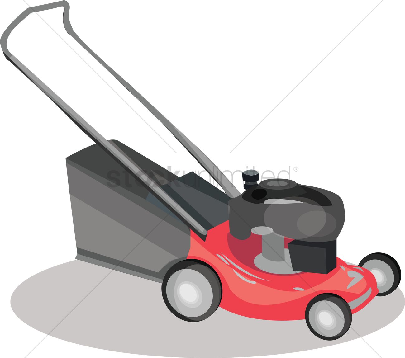 1300x1150 Lawn Mower Vector Image