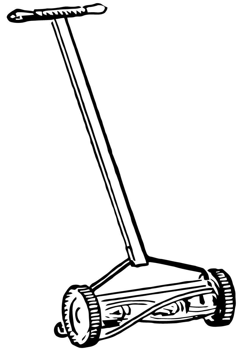 831x1203 Free Vector Art Lawn Mower Images