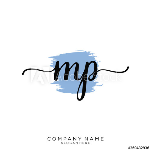 Mp Initial Handwriting Logo Vector 500x500 Mp Initial Handwriting Logo Vector