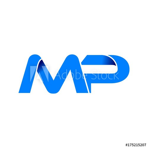 Mp Logo Initial Logo Vector Modern Blue Fold Style 500x500 Mp Logo Initial Logo Vector Modern Blue Fold Style