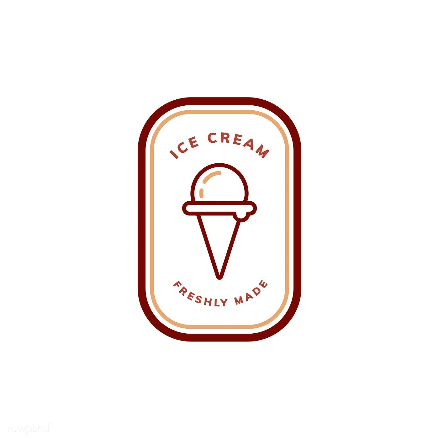 Freshly Made Ice Cream Logo Vector Free Image 1400x1400 Freshly Made Ice Cream Logo Vector Free Image