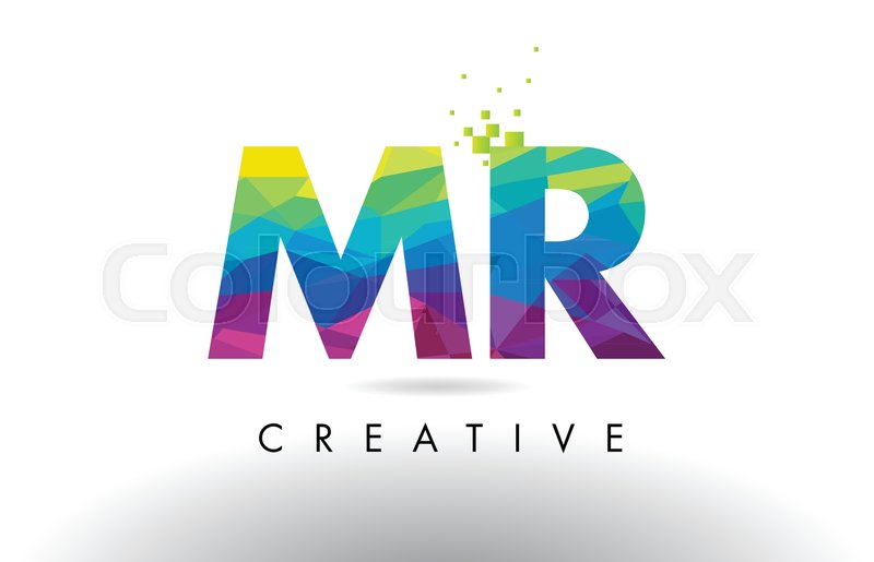 800x515 Mr M R Colorful Letter Design With Stock Vector Colourbox