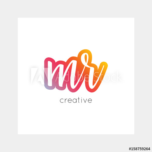 500x500 Mr Logo, Vector Useful As Branding, App Icon, Alphabet