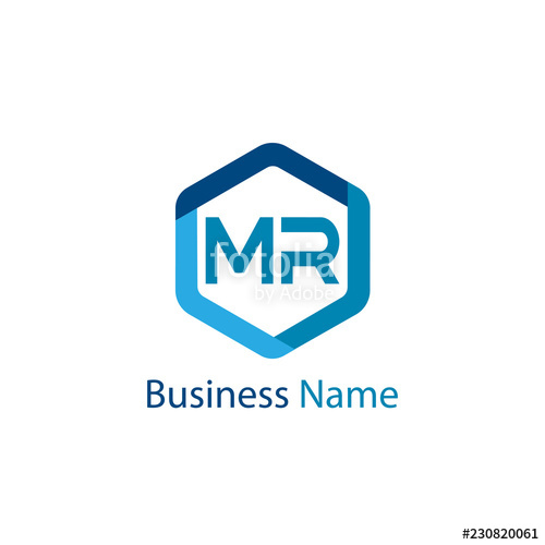 500x500 Initial Letter Mr Logo Template Design Stock Image And Royalty
