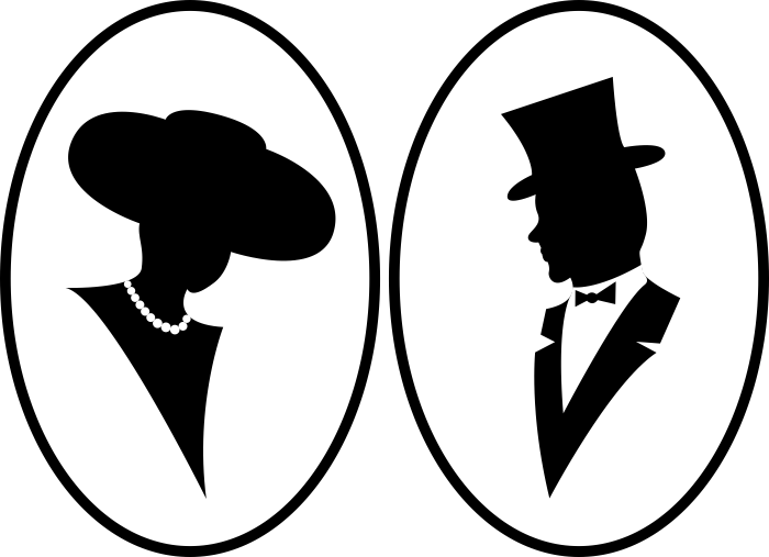 700x507 Mr, Miss Silhouette Free Vector Cdr Download
