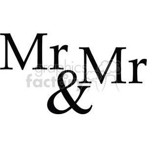 300x300 Mr And Mr Vector Word Art Clipart Royalty Free Gif, Png