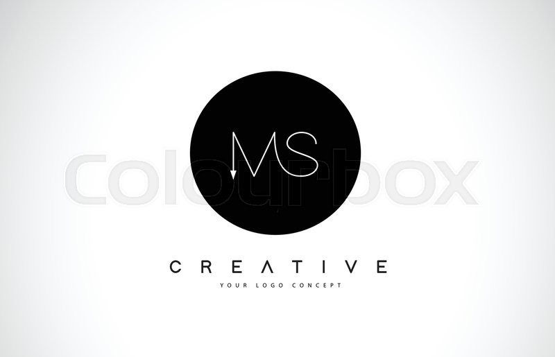 800x515 Ms M S Logo Design With Black And Stock Vector Colourbox
