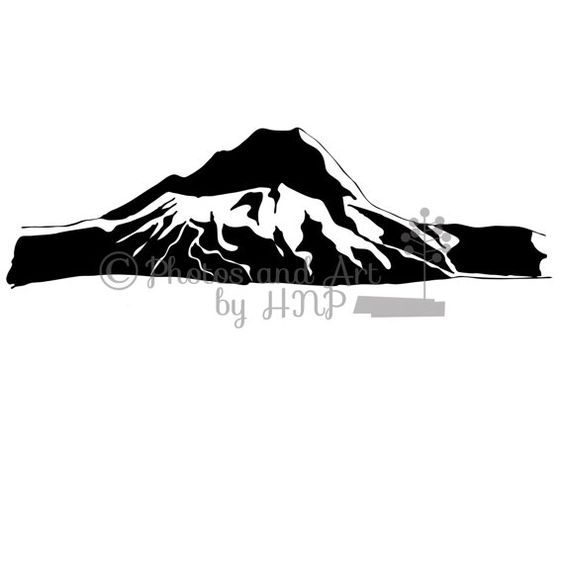 Mt Hood Vector Black And White 564x564 Mt Hood Vector Black And White