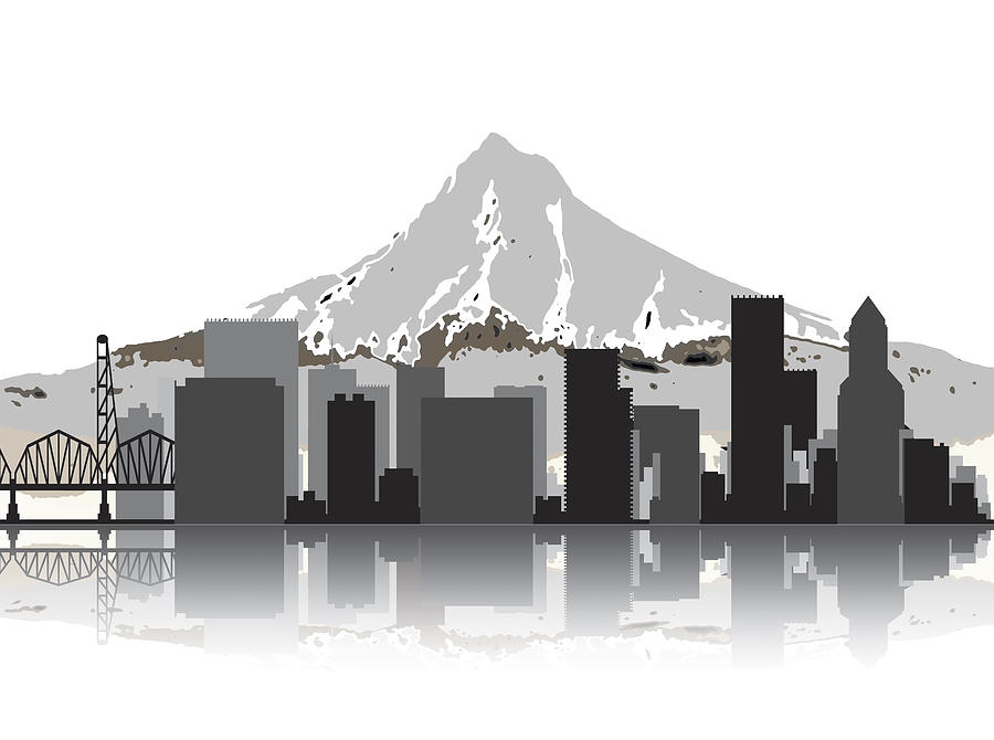 Collection Of 'portland Oregon Skyline Silhouette' Download More 900x670 Collection Of 'portland Oregon Skyline Silhouette' Download More