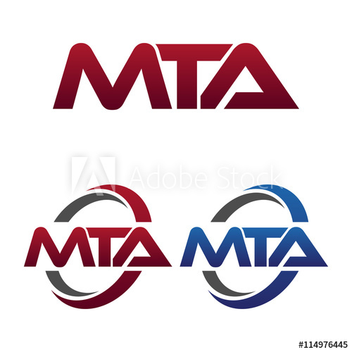 500x500 Modern Letters Initial Logo Vector Swoosh Red Blue Mta