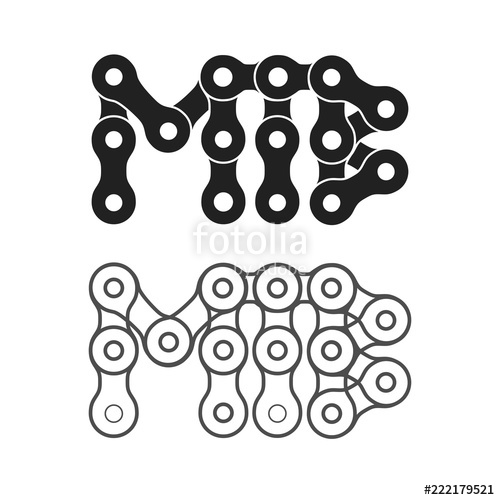 Mtb Or Mountain Bike Typography Made Of Bike Or Bicycle Chain 500x500 Mtb Or Mountain Bike Typography Made Of Bike Or Bicycle Chain