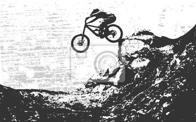 Bicylce Beckground Downhill, Freeride, Mtb Vector Fototapete 400x250 Bicylce Beckground Downhill, Freeride, Mtb Vector Fototapete
