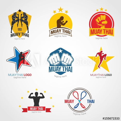 Muay Thai Logo Design Vector 500x500 Muay Thai Logo Design Vector