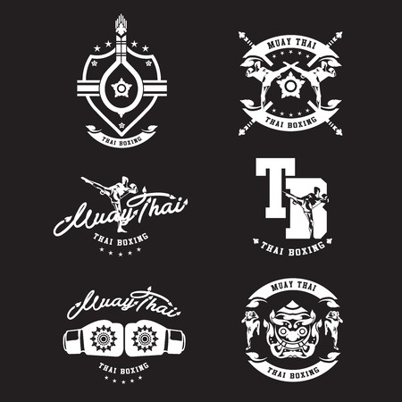 Muay Thai Club Vintage Emblem, Logo, Sign, Vector Illustration 450x450 Muay Thai Club Vintage Emblem, Logo, Sign, Vector Illustration