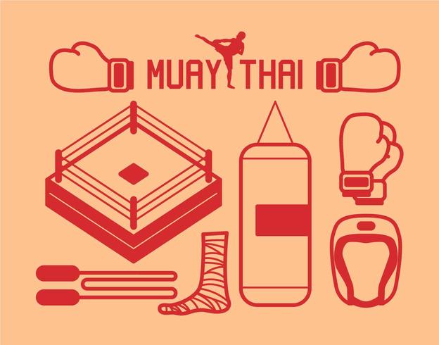 Muay Thai Vector Set Stock Images 624x490 Muay Thai Vector Set Stock Images