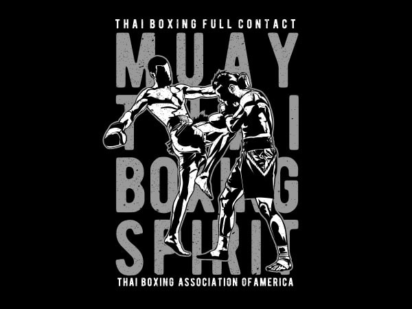 Muay Thai Vector T Shirt Design 600x450 Muay Thai Vector T Shirt Design
