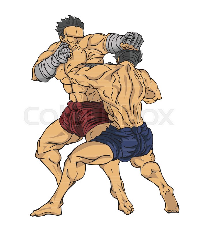 Muay Thai Or Thai Kickboxing Martial Stock Vector Colourbox 700x800 Muay Thai Or Thai Kickboxing Martial Stock Vector Colourbox