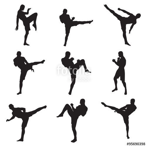 Muay Thai Martial Arts Silhouettes Stock Image And Royalty Free 500x500 Muay Thai Martial Arts Silhouettes Stock Image And Royalty Free