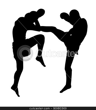 Muay Thai Stock Vector 405x464 Muay Thai Stock Vector