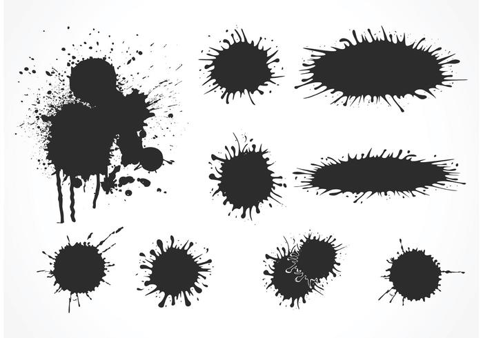 700x490 Vector Mud Splatter Set