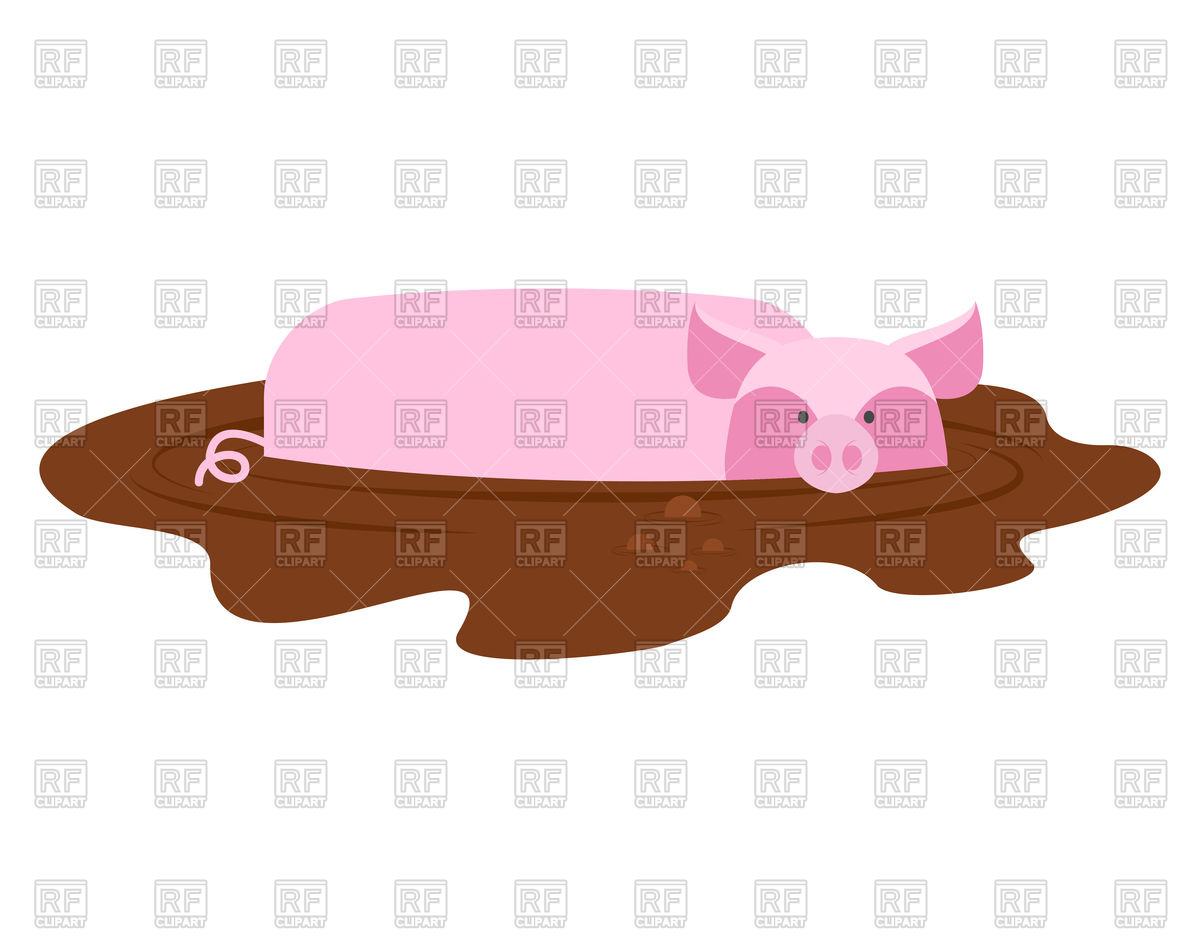 1200x948 Pig In Mud Vector Image Of Plants And Animals Popaukropa
