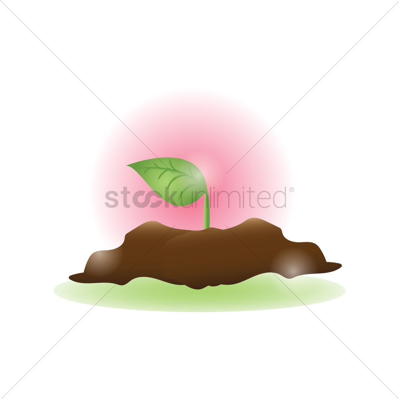 1300x1300 Plant From Mud Vector Image