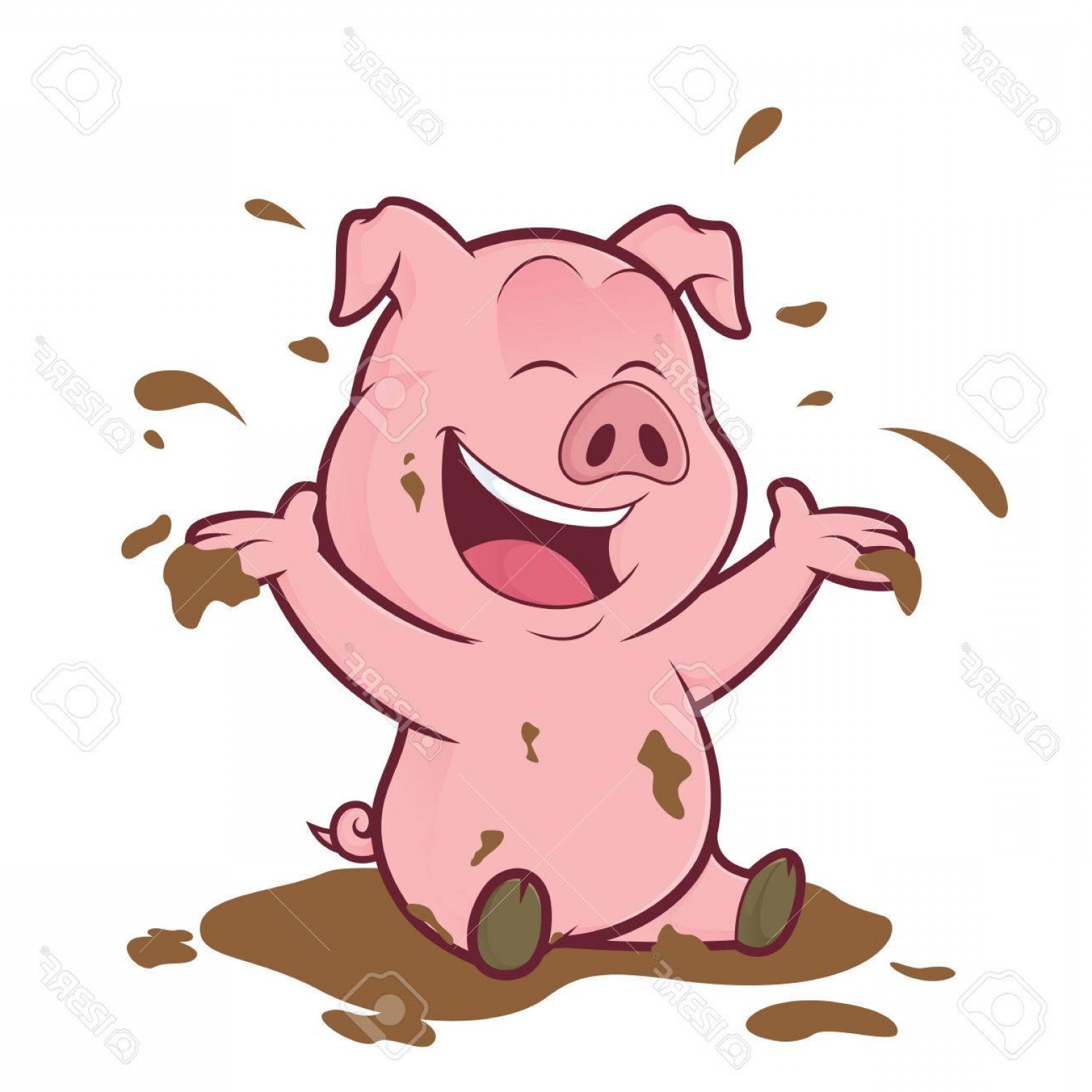 1560x1560 Playin In Mud Vector Pigglets Catchsplace