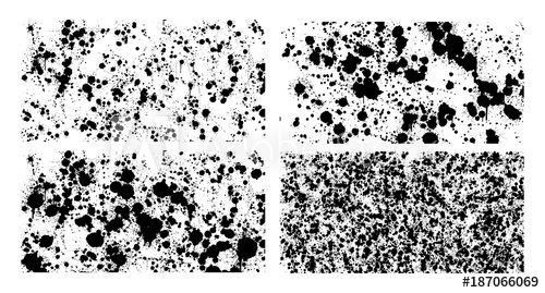 500x269 Black Mud Splatter Background Set