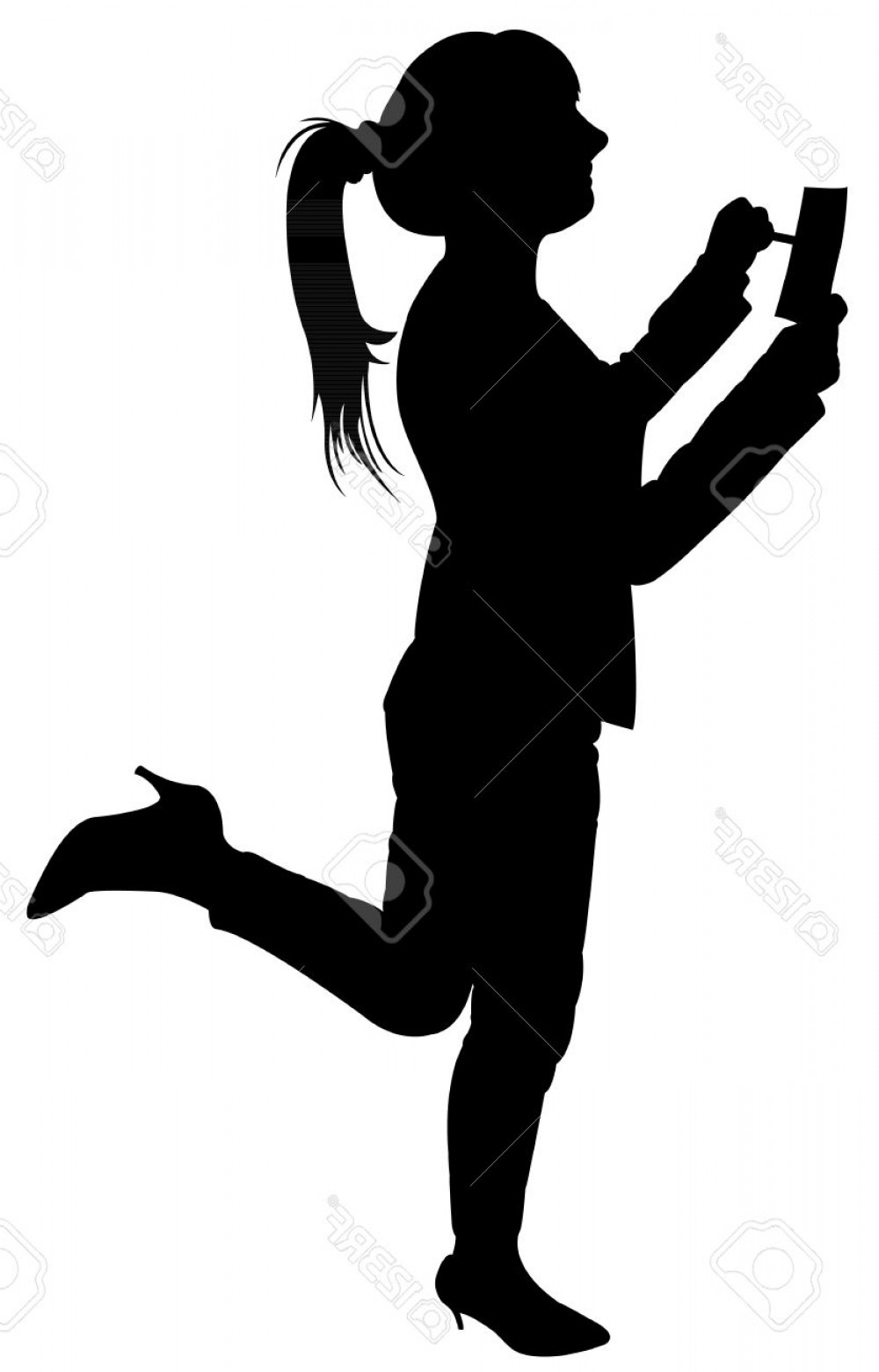 1000x1560 Photobusiness Woman Taking Notes Silhouette Vector Geekchicpro