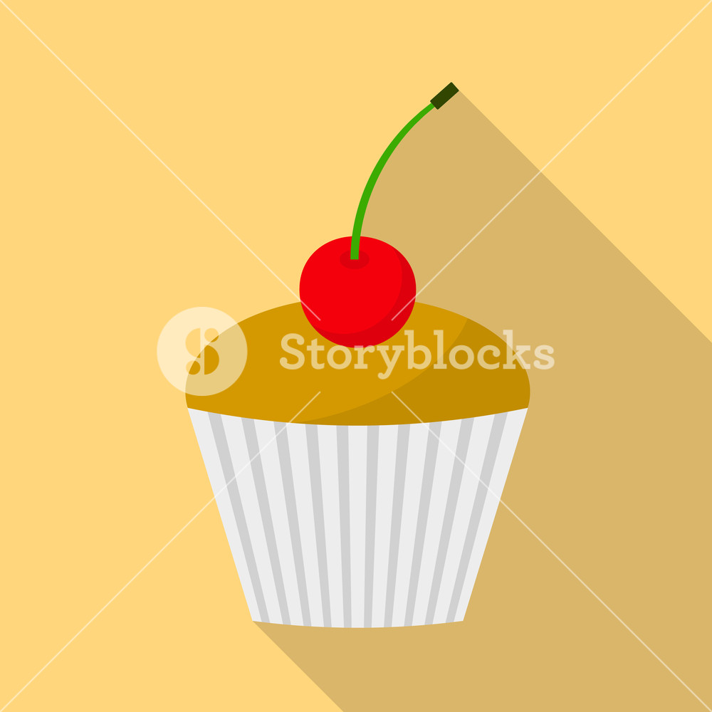 1000x1000 Muffn Flat Illustration Of Muffin Vector Icon For Web