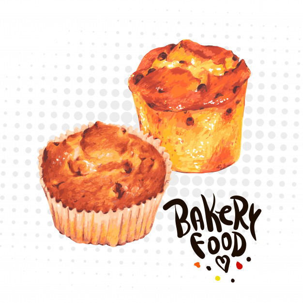 626x626 Hand Drawn Baking Muffins Vector Premium Download